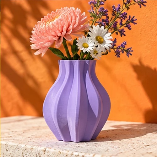 Vase lavande avec fleurs
